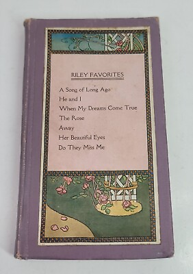 #ad James Whitcomb Riley Favorites Hardcover Small Book 1913 Illustrated Rare Poetry $24.99