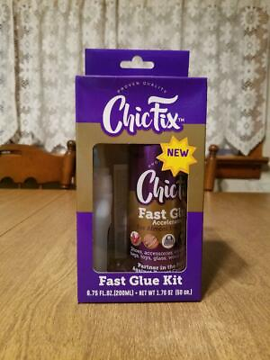 #ad Chic Fix Fast Adhesive Super Glue 1.76 oz. with Activator 6.76 fl oz. $5.75