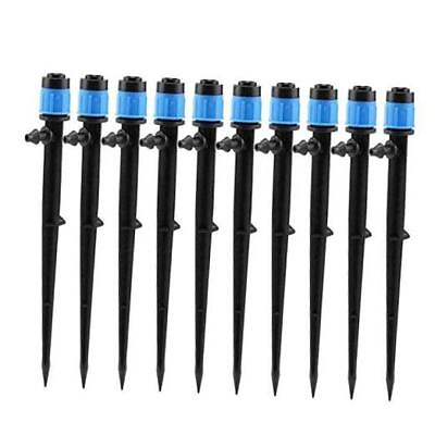 #ad 100 Pack Irrigation Drippers Drip Emitters Micro Spray Adjustable 360 Degree $21.93
