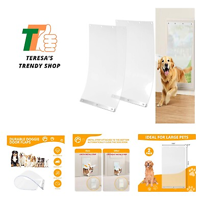 #ad 2 Pack Dog Door Replacement Flaps Compatible with Ruff Weather XL Dog Door S... $53.99