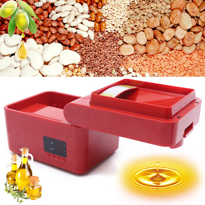#ad 600W 110V Automatic Cold Hot Oil Press Machine Oil Extractor Peanut Beans 5 Kg h $127.30