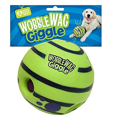 #ad Wobble Wag Giggle Ball Interactive Dog Toy Fun Giggle Sounds When Rolled or $21.25