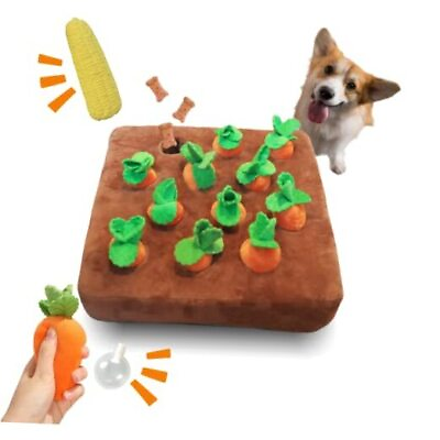 #ad 12 Squeaky Carrots Enrichment Dog Puzzle Toys Hide squeaky carrots mat corn $40.31