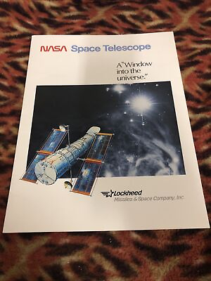 #ad Nasa Space Telescope Lockheed Missiles amp; Space Company Inc 4 Fold Poster info $29.00