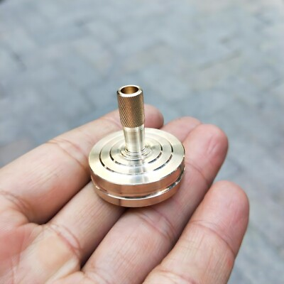 #ad Handmade Brass Spinning Top Desktop Fidget Toy Spinner Gyroscope Gyro EDC Gift $28.99