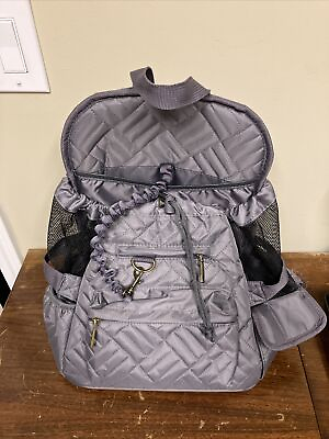 #ad #ad Top Paw Knapsack Mini Backpack Dog Cat Carrier Gray Pets Up To 15LBS Excellent $25.99