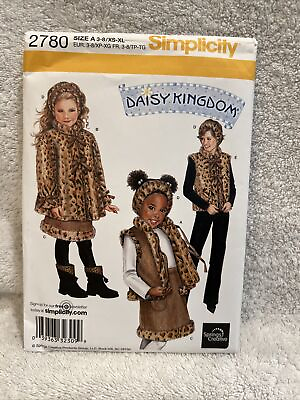 #ad Uncut Discontinued Daisy Kingdom Simplicity 2780 Sz Child 3 8 Vest Miss XS XL $13.95
