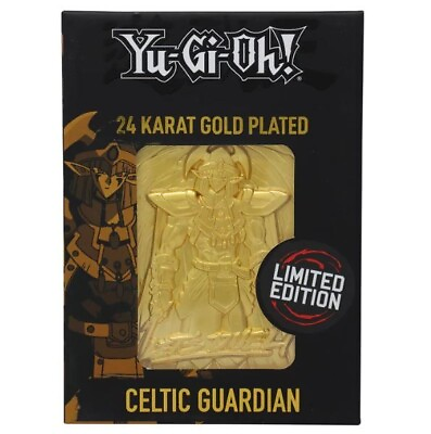 #ad Yu Gi Oh Limited Edition 24k Gold Plated Celtic Guardian Metal Card GBP 9.34