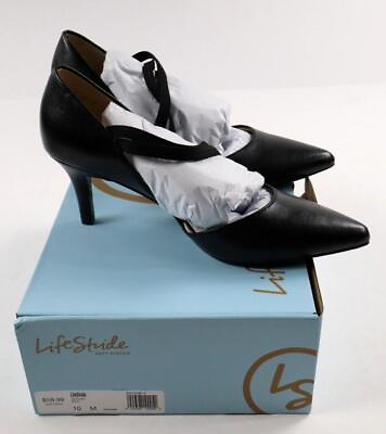 #ad Lifestride Women’s Size 10M Strappy Samantha Black Heel Pump Shoes $19.19