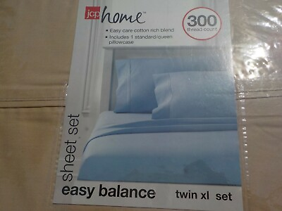 #ad JCP HOME TWIN XL SHEET SET EASY BALANCE SOLID PEANUT BROWN 300 THREADCOUNT 60 40 $29.99
