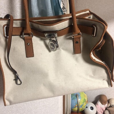 #ad MICHAEL KORS Canvas Dog Carrier Dog Carry Pet Carrier Pet Carry Used From Japan $208.00