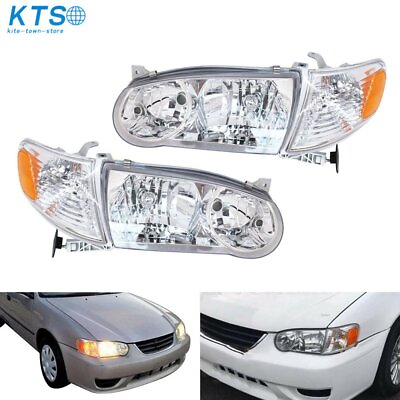 #ad Fit For 2001 2002 Toyota Corolla Headlights w Corner Signal Lamp Rightamp;Left Side $59.70