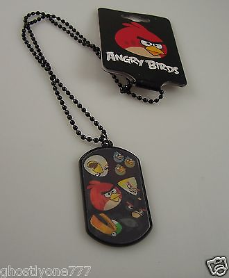 #ad I Love Angry Birds spike dog tags necklace $10.99