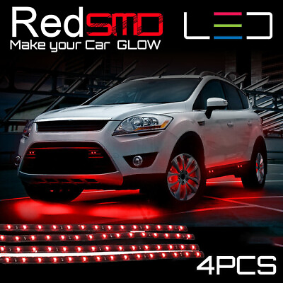 #ad Red Underbody Rock Lights Kit Under Car LED Neon Glow for Jeep Grand Cherokee $11.99