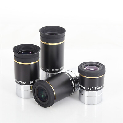 #ad 1.25 Inch 66° Ultra Wide Fully Multi coated FMC Telescope Eyepieces 6 9 15 20mm $28.79