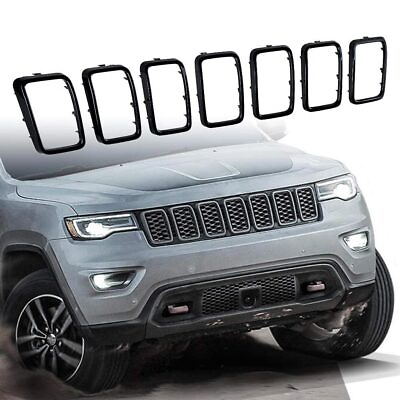 #ad Black Front Grill Mesh Covers Inserts Kit For Jeep Grand Cherokee WK2 2017 2021 $60.99