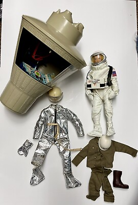 #ad 1966 Official Space Capsule Space Suit Original Box GI JOE Figurine amp; More $155.00