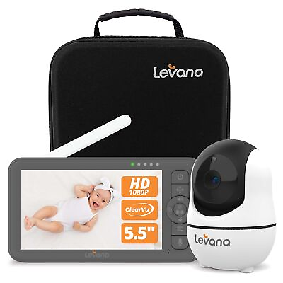 #ad Levana Nala Video Baby Monitor No WiFi 1080P PTZ Camera 5.5”1080P Monitor $70.00