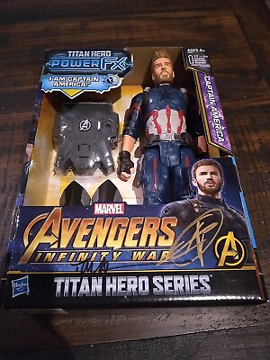 #ad Avengers Infinity War Titan Hero Series Titan Fx Captain America Signed $18.74