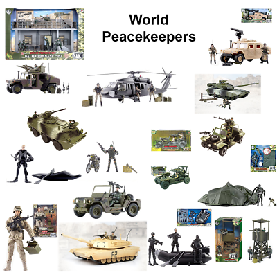 #ad World Peacekeepers Army Military Brand New Toys Helicopter Tank Transport GBP 28.99