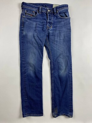 #ad DIESEL LARKEE 0847A Wash Denim REGULAR STRAIGHT Jeans W32 L30 Button Fly $54.95