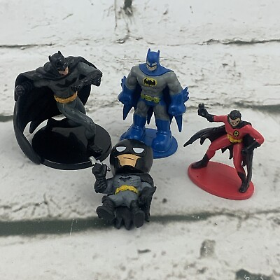 #ad DC Comics Batman Figures Lot Robin Blue Black Red $14.99