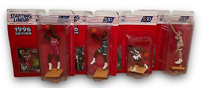#ad 4pc Starting Lineup 1996 Edition NBA HOOPS Basketball Sports Superstars Kenner $10.19