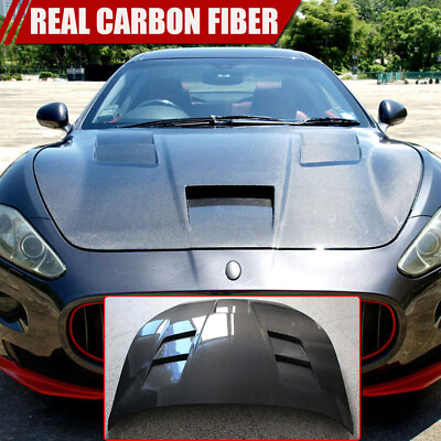 #ad REAL CARBON Front Bumper Engine Hood Cover for Maserati GranTurismo GT 2008 2013 $1923.75