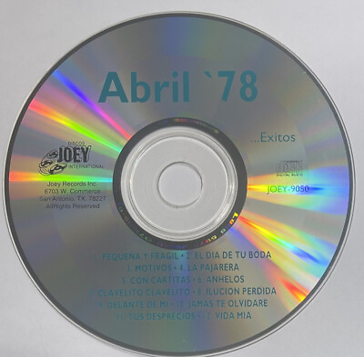#ad Abril ‘78 …Exitos CD Discos Joey International Disc Only. MZ $19.84