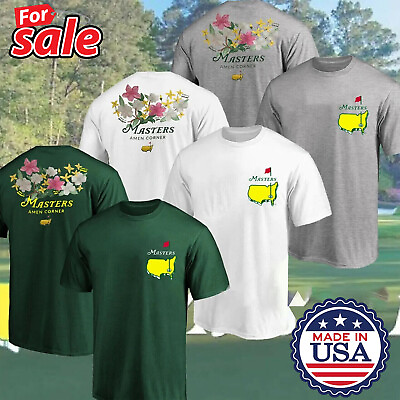 #ad 2024 Masters Golf Tournament Augusta Amen Corner Floral T Shirt Gift Unisex Fans $31.99