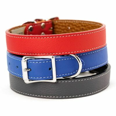 #ad New Auburn Leathercrafters Tuscan Soft Italian Leather Collar Collection Dog Pet $58.00