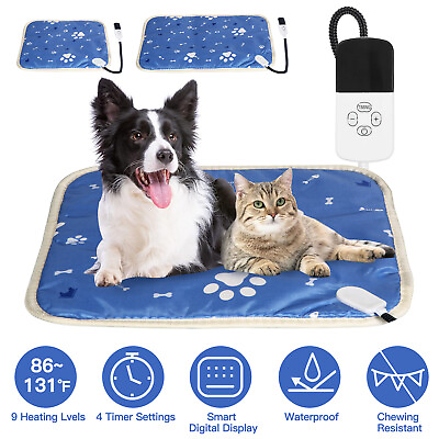 #ad Large Pet Heating Pad Electric Blanket Waterproof Mat Warmer Washable Dog Cat $31.88