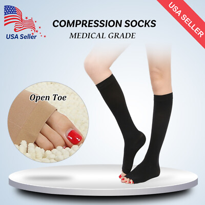 #ad Medical Compression Socks Calf High 20 30 mmHg Anti Embolism Varicose Stockings $25.10