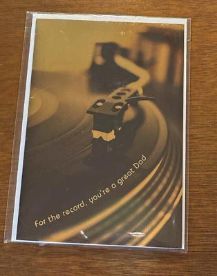 #ad FATHERS DAY CARD : Papyrus Classic Vinyl view sentiment inside on back $4.99