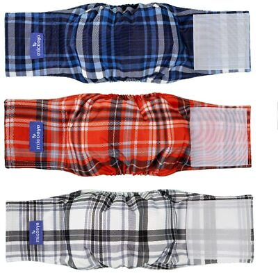Reusable Male Dog Belly Bands Set Leak Proof Diaper Dogs Absorbent Pad Wraps 3pc $15.07