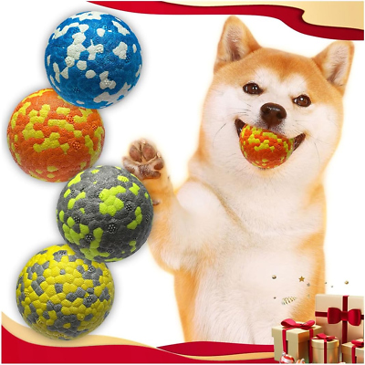 #ad Durable Bouncy Dog Toy Balls for Aggressive Chewers Lightweight 4 Balls $29.36