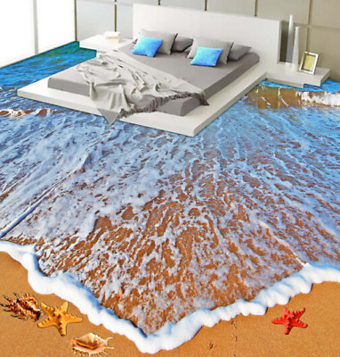 #ad 3D Summer Beach 600 Floor WallPaper Murals Wall Print Decal AJ WALLPAPER Summer $499.99