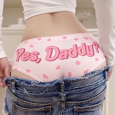 #ad 🔥Girl Flirt Yes Daddy Briefs Thong Panties Underwear Knicker Hot Butt Lingerie $9.99