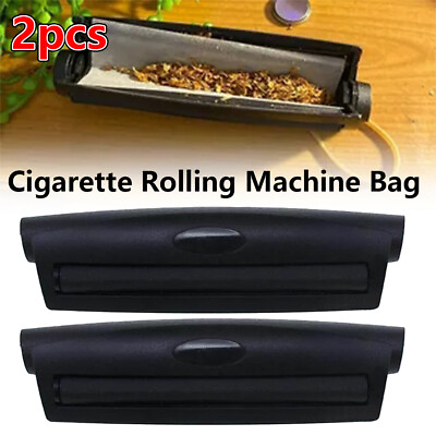 #ad 2X 110mm Portable Manual Tobacco Joint Roller Cone Cigarette Rolling Machine Bag $9.99