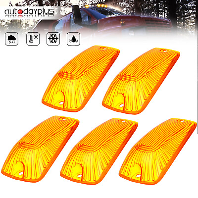 #ad 5pcs Roof Running Light Cab Marker Amber Cover Top Lamp For Chevy GMC $9.29