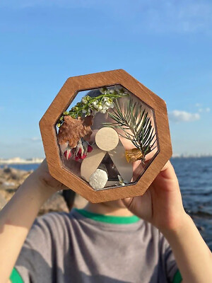 #ad DIY Kaleidoscope Kit Children Toddler Toy Wooden Outdoor Gift For Kids $14.96