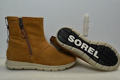 #ad SOREL Women#x27;s Explorer Zip Winter Boot Insulated Camel Brown Size 6 Waterproof $119.00