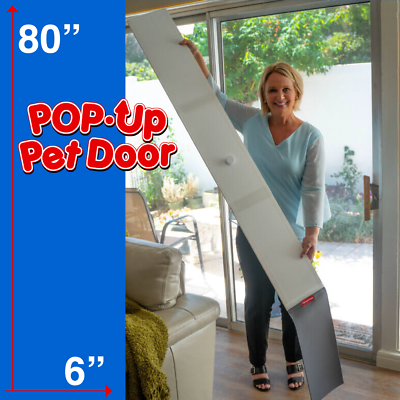 #ad Foldable Doggie Door for Sliding Glass amp; Screen 78 80quot; Tall 5quot;x12#x27; opening $64.99