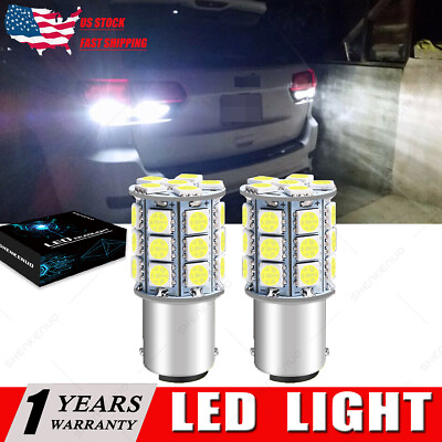 #ad For Chevy Corvette C2 C3 C4 1156 BA15S LED Reverse Light Bulbs 6000K White 2PC $10.07