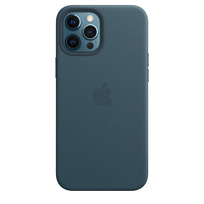 #ad Genuine Apple iPhone 12 Pro Max Leather Case Baltic Blue MHKK3FEA $14.00