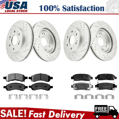 #ad Front amp; Rear Rotors Brake Pads for Chevrolet Traverse GMC Acadia Buick Enclave $189.61