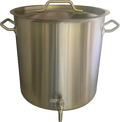 #ad 8.75 Gallons Stainless Steel Brewing Stock Pot Spigot Spout: Heavy Duty $139.99