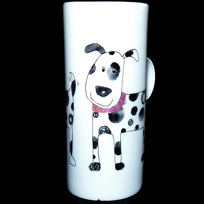 Crown Trent Spotted Dog Tall Thin Skinny Coffee Mug Hand Decorated in England $39.99