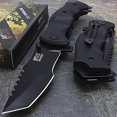 #ad 9quot; MTECH USA TACTICAL TANTO LARGE SPRING ASSISTED FOLDING POCKET KNIFE EDC Open $14.95