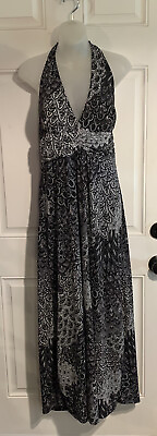 #ad West Loops Womens Elegant Over the Neck Dress Sleeveless exposed back Size S $18.36